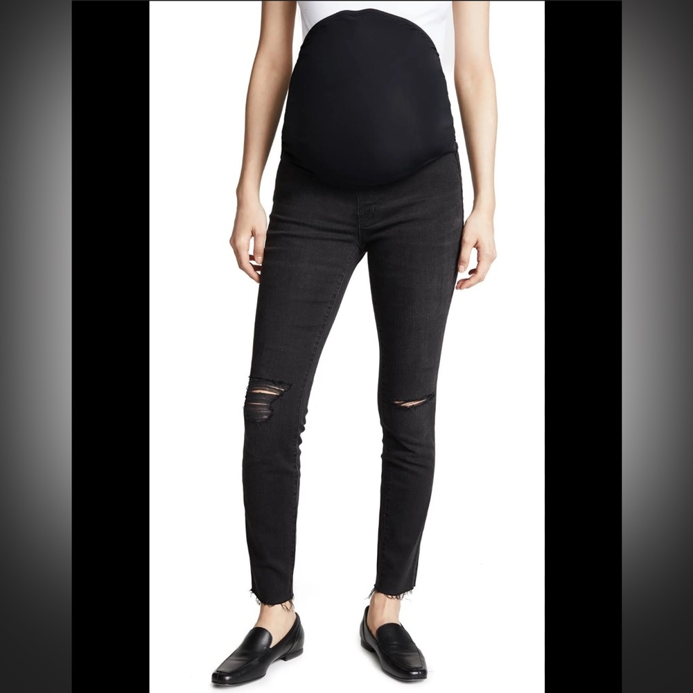 Madewell faded black maternity skinny jeans